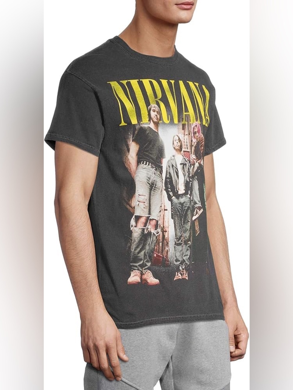 NWT Nirvana Alley Photo Graphic Band Tee Shirt Size Large Unisex